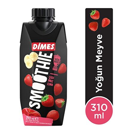 Dimes Smoothie Çilek Muz Elma 310 Ml X 24 Adet