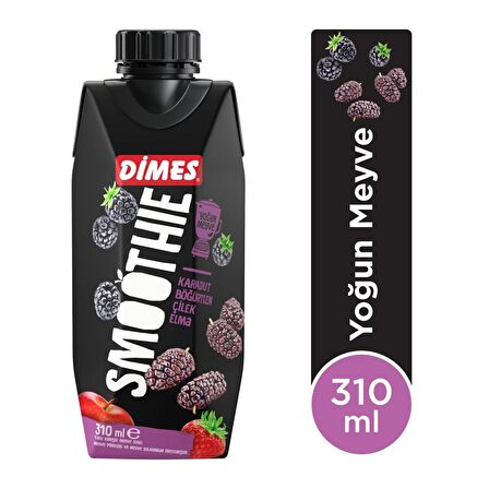 Dimes Smoothie Karadut Böğürtlen Çilek Elma 310 Ml