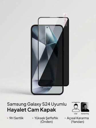 Samsung Galaxy S24 Uyumlu Ekran Koruyucu Hayalet Cam