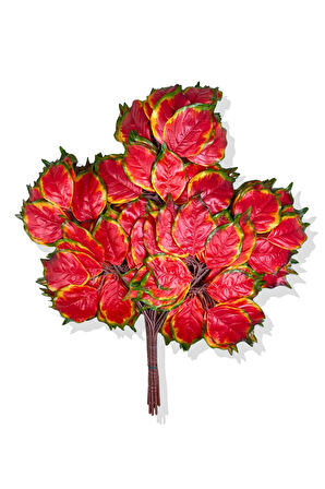 Yapay Çiçek Demet Kırmızı Ceviz Dalı 12 Adet 70 Cm