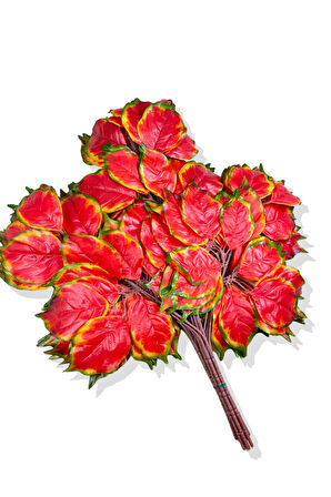 Yapay Çiçek Demet Kırmızı Ceviz Dalı 12 Adet 70 Cm