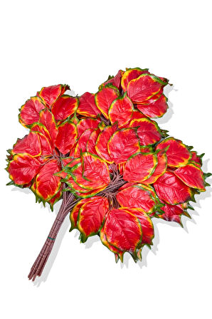 Yapay Çiçek Demet Kırmızı Ceviz Dalı 12 Adet 70 Cm