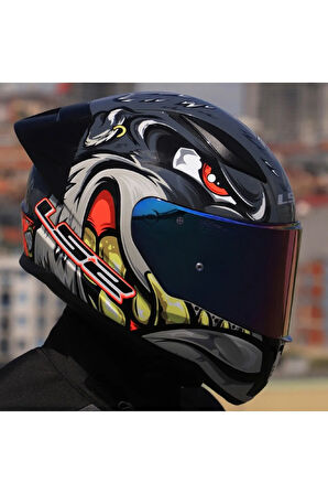 RAPID 2 RACE SPOX GRİ-KIRMIZI KAPALI MOTOSİKLET KASKI GÖKKUŞAĞI CAMLI