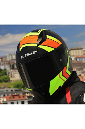 RAPID 2 EXTRA MAT NEON SARI FULLFACE MOTOSİKLET KASKI SİYAH CAMLI