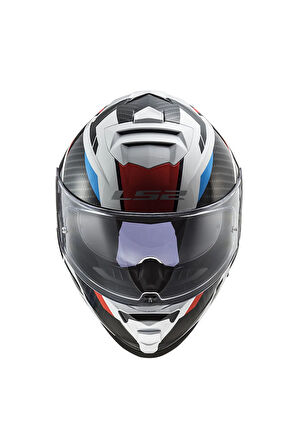 Storm 2 Racer Beyaz Kapalı Motosiklet Kaskı