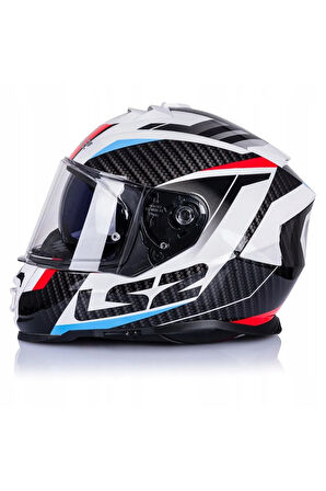 Storm 2 Racer Beyaz Kapalı Motosiklet Kaskı