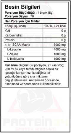 Bigjoy Sports Bcaapro 420 Gr 70 Porsiyon Bcaa Powder Aromasız 