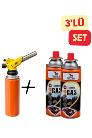 Çakmaklı Pürmüz DMX4661 - Kamp Piknik Mutfak Tipi Otomatik Ateş Tutuşturucu Pürmüz Başlık + 2 Kartuş