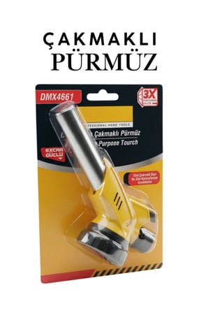 Çakmaklı Pürmüz DMX4661 - Kamp Piknik Mutfak Tipi Otomatik Ateş Tutuşturucu Pürmüz Başlık + 2 Kartuş