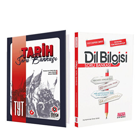 Bilgi Arşivi TYT Tarih ve AKM Dil Bilgisi Soru Bankası Seti 2 Kitap