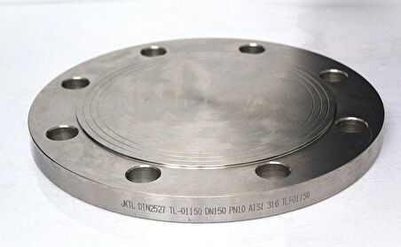 316 Kalite DN150 Kör Flanş 6'' PN10 DIN2527 Paslanmaz Çelik Flange 168,3mm Jktl Uyumlu Gemi Tesis