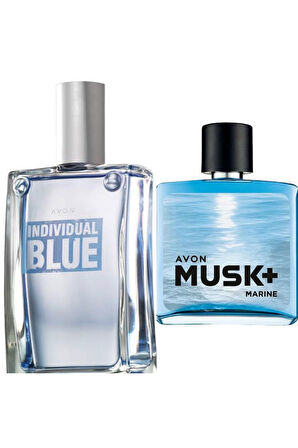 Blue Erkek Parfümü. 100 ml + Avon Musk Marine Edt 75 ml 2li set