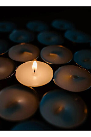 50'li Tealight Beyaz Mum 11 gr
