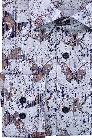 Erkek Dijital Baskı %100 Pamuk Gömlek