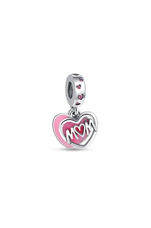Mom Kalp Sallantılı 925 Ayar Gümüş Charm