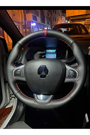 DİKİŞLİ DERİ DİREKSİYON KILIFI DAMARLI DERİ/NOKTALI DERİ/KIRMIZI YÜZÜKLÜ HIZLI KARGO