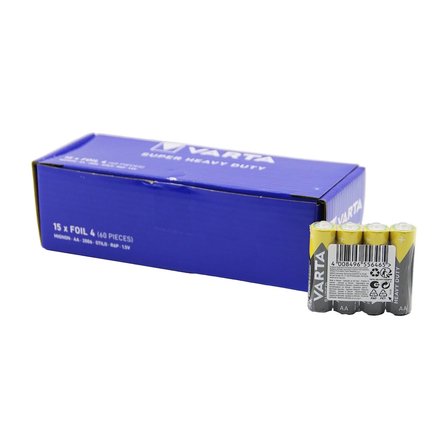 60 Adet Kalem Pil - 4'lü Folyo Paketli - AA