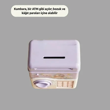 Müzikli Kumbara - Işıklı - Şifreli ATM Tasarımlı
