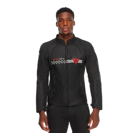 Dainese Herosphere Air Tex Mont Siyah Beyaz Çizgili Kırmızı
