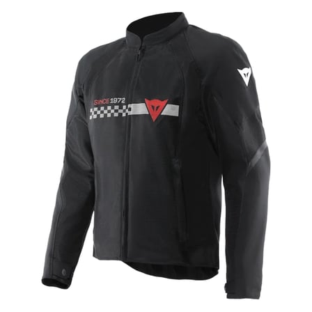 Dainese Herosphere Air Tex Mont Siyah Beyaz Çizgili Kırmızı