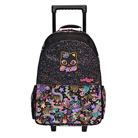 Smiggle - Hey There Işıklı Tekerlekli Çekçekli Okul ve Seyahat Çantası
