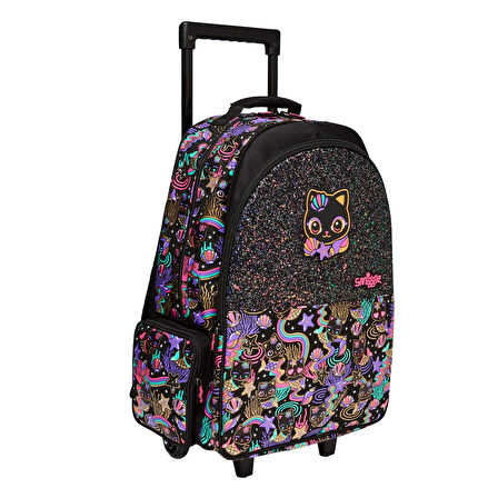 Smiggle - Hey There Işıklı Tekerlekli Çekçekli Okul ve Seyahat Çantası