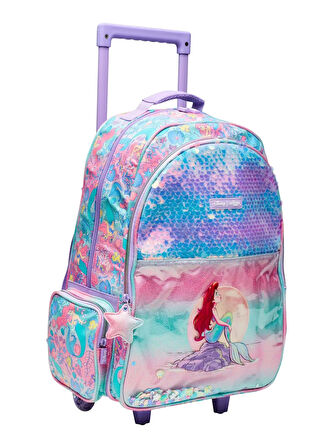 Smiggle - Disney Prenses Çekçekli Işıklı Tekerlekli Çanta