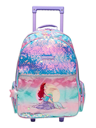 Smiggle - Disney Prenses Çekçekli Işıklı Tekerlekli Çanta
