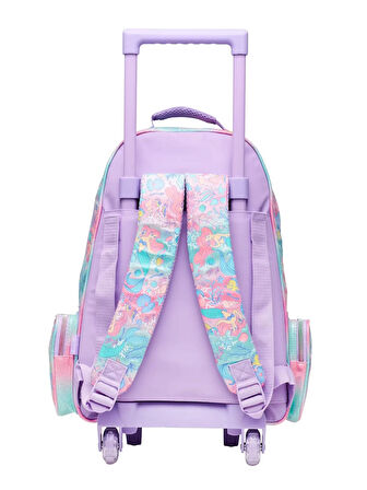 Smiggle - Disney Prenses Çekçekli Işıklı Tekerlekli Çanta