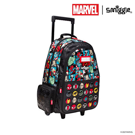 Smiggle - Marvel Çekçekli Işıklı Tekerlekli Çanta