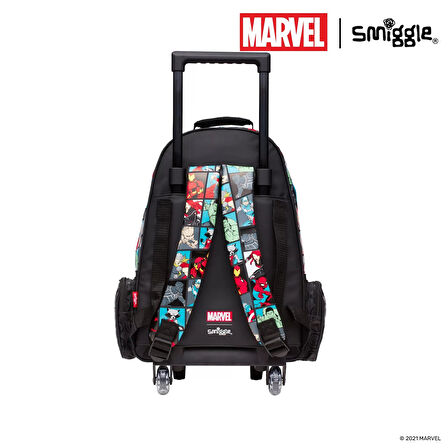 Smiggle - Marvel Çekçekli Işıklı Tekerlekli Çanta