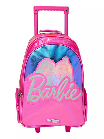 Smiggle - Barbie Çekçekli Işıklı Tekerlekli Çanta