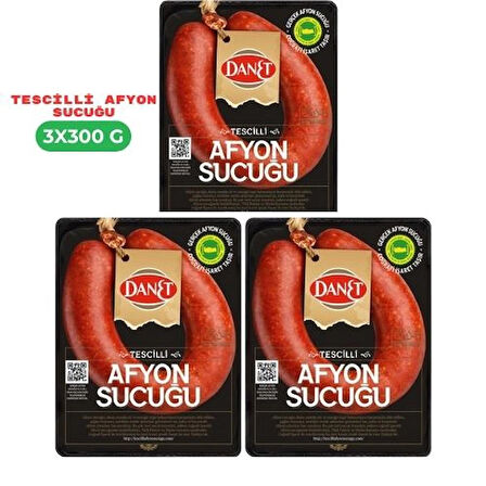 Tescilli Afyon Sucuğu I Fermente  3X300 GR