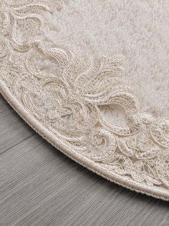 Çeyizlik Güpürlü Dantelli Banyo Paspas Takımı Kaymaz Taban 2'li Set 60x100 50x60