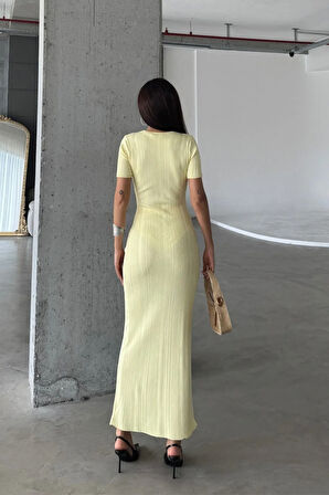 Düz Formlu Triko Maxi Elbise DNV-000134