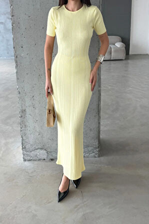 Düz Formlu Triko Maxi Elbise DNV-000134