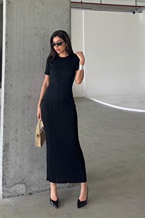 Düz Formlu Triko Maxi Elbise DNV-000134