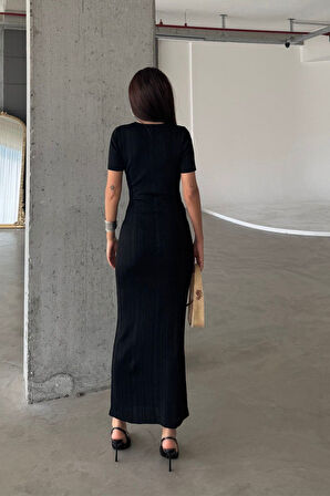 Düz Formlu Triko Maxi Elbise DNV-000134