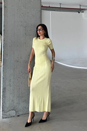 Düz Formlu Triko Maxi Elbise DNV-000134