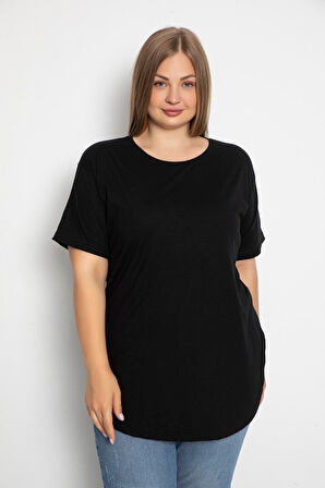 Kadın Büyük Beden Yırtmaçlı Tişört