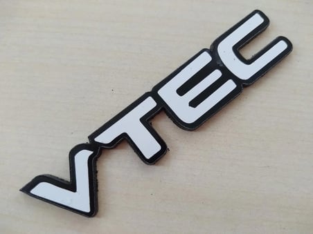VTEC LOGOSU (2 ADET) BEYAZ HONDA (VTEC LOGO) VTEC ARMASI, VTEC YAZISI