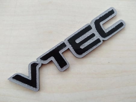 VTEC LOGOSU (2 ADET) GRİ HONDA (VTEC LOGO) VTEC ARMASI, VTEC YAZISI