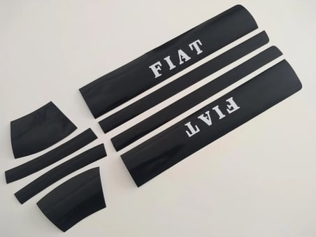 FİAT TOFAŞ FAR STİCKER SİYAH (8 parça) FAR ALT ÜST ÇITASI, FAR KAŞI SLX TOFAŞ, DOĞAN, ŞAHİN, KARTAL