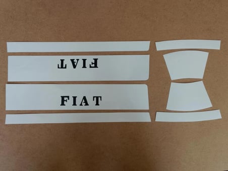 FİAT TOFAŞ FAR STİCKER BEYAZ (8 parça) FAR ALT ÜST ÇITASI, FAR KAŞI SLX TOFAŞ, DOĞAN, ŞAHİN, KARTAL