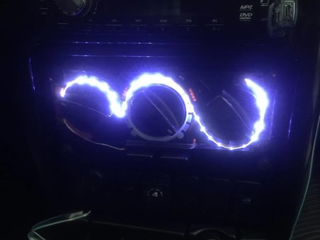 VOLKSWAGEN POLO GÖSTERGE AYDINLATMA LEDİ 30cm (BEYAZ) KALORİFER PANELİ LEDİ, BEYAZ GÖSTERGE ŞERİDİ