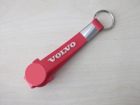 Volvo Anahtarlık Elastik Kırmızı (Volvo Maskot) Volvo Asma Süs, Oto Anahtarlığı
