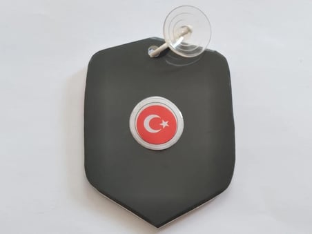 SARI KIRMIZI (2 ADET) GS VANTUZLU CAM SÜSÜ (10x7,5CM) GS DEKOR LEVHA, ASMA SÜS