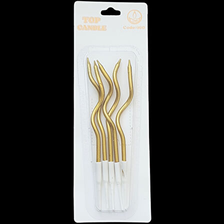 Altın Burgu Pasta Mum 12 cm * 5 Adet