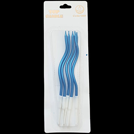 Mavi Burgu Pasta Mum 12 cm * 5 Adet