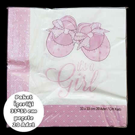 It's a Girl Peçete 33*33 cm 20 Adet